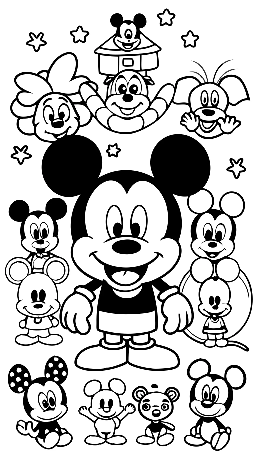 pages couleurs de club-house de Mickey Mouse